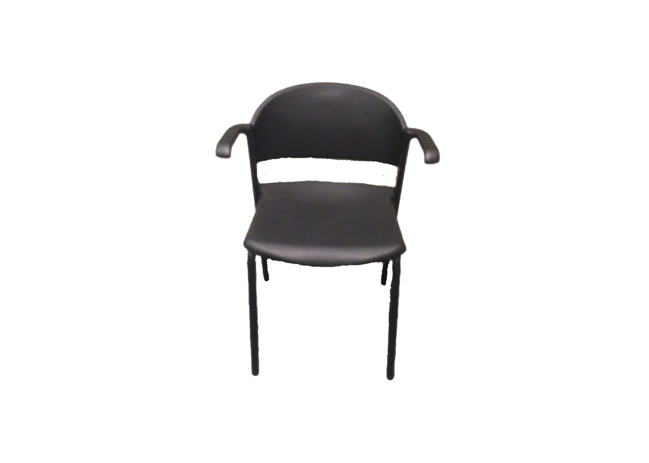 Black Poly Stack Chair w/ Black Frame